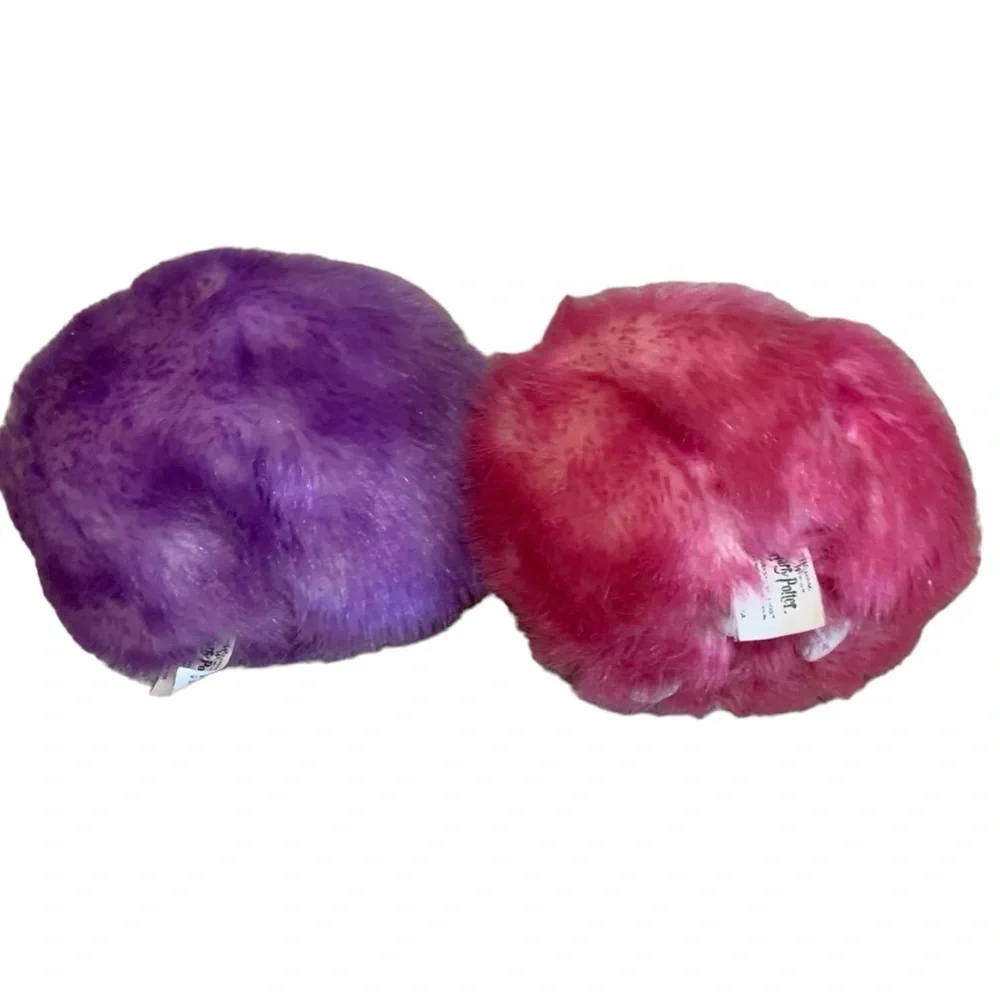 2 Harry Potter Pink and Purple Pygmy Puff  5”Plush Universal Studios